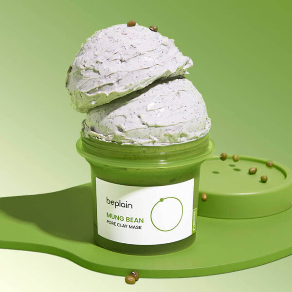 Poore Ahendav ja Puhastav Savimask beplain Mung Bean Pore Clay Mask 120ml - Image 4