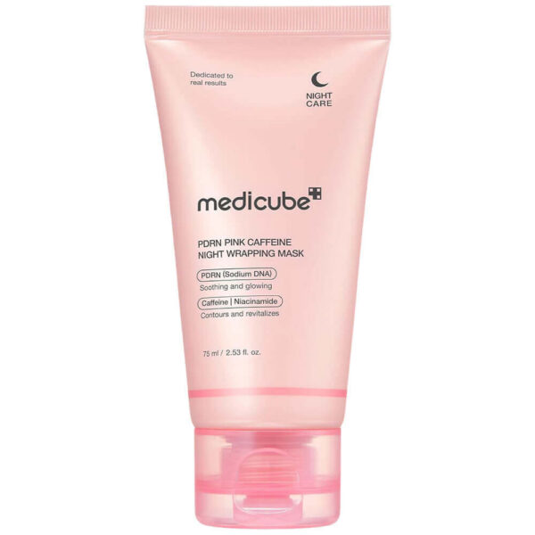 Öömask Taastamiseks ja Tursete Vähendamiseks Medicube PDRN Pink Caffeine Night Wrapping Mask 75ml