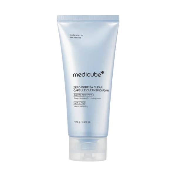 Pooride Puhastav ja Naha Taastumist Soodustav Vahupesugeel Medicube Zero Pore SA Clear Capsule Cleansing Foam 120g