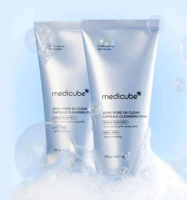 Pore-Cleansing Foam Cleanser Medicube Zero Pore SA Clear Capsule Cleansing Foam 120g