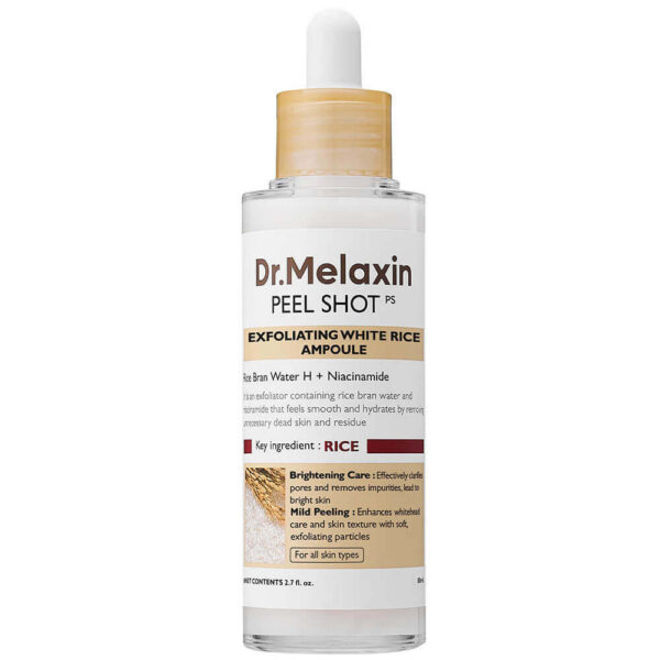Kooriv Seerum Heledamaks ja Pooride Puhastamiseks Dr.Melaxin Peel Shot Exfoliating White Rice Ampoule 80ml