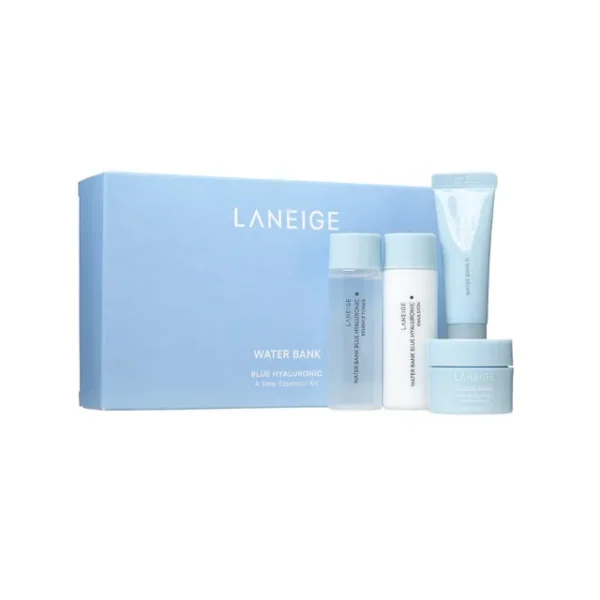 Intensiivselt Niisutav Nahahoolduskomplekt Hüaluroonhappega Laneige Water Bank Blue Hyaluronic 4 Step Essential Kit