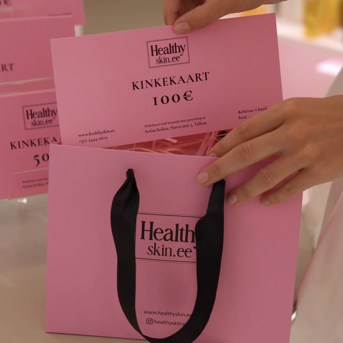 Healthyskin kinkekaart ja kinkekott