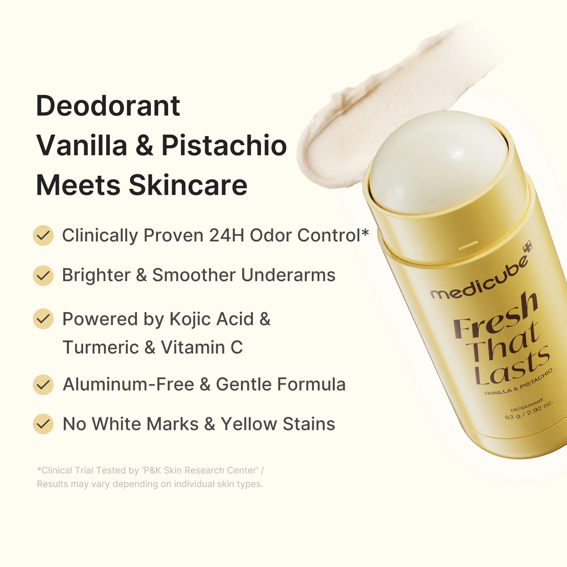 Medicube Fresh That Lasts Deodorant Vanilla & Pistachio 83g | Healthyskin.ee