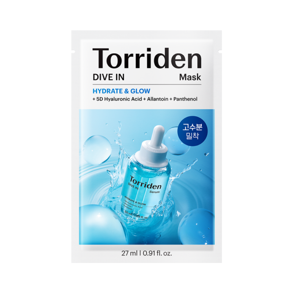 Hüaluroonhappega Niisutav Kangamask Torriden Dive In Hydrate & Glow Mask | Healthyskin.ee