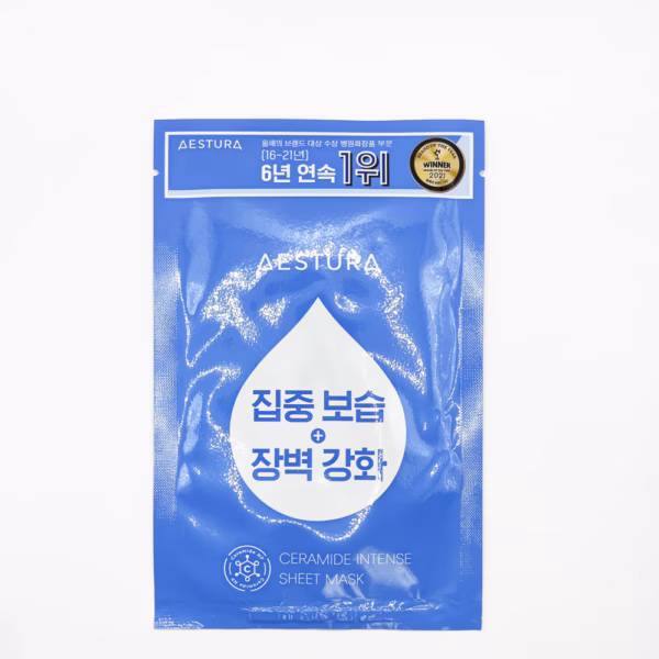 Naha Kaitsebarjääri Tugevdav Kangasmask AESTURA Ceramide Intense Sheet Mask | Healthyskin.ee