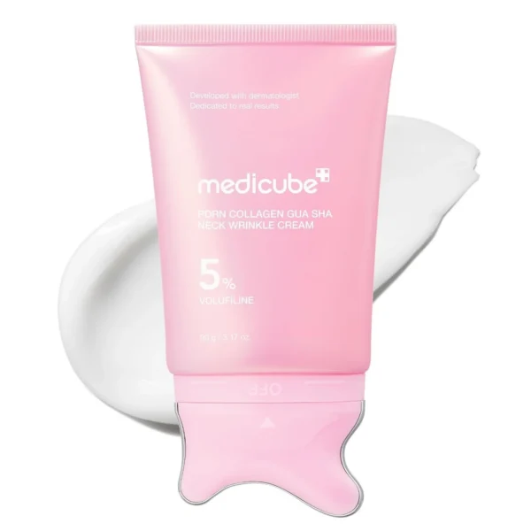Pinguldav Kaela- ja Dekolteekreem Medicube PDRN Collagen Gua Sha Neck Wrinkle Cream 90g | Healthyskin.ee